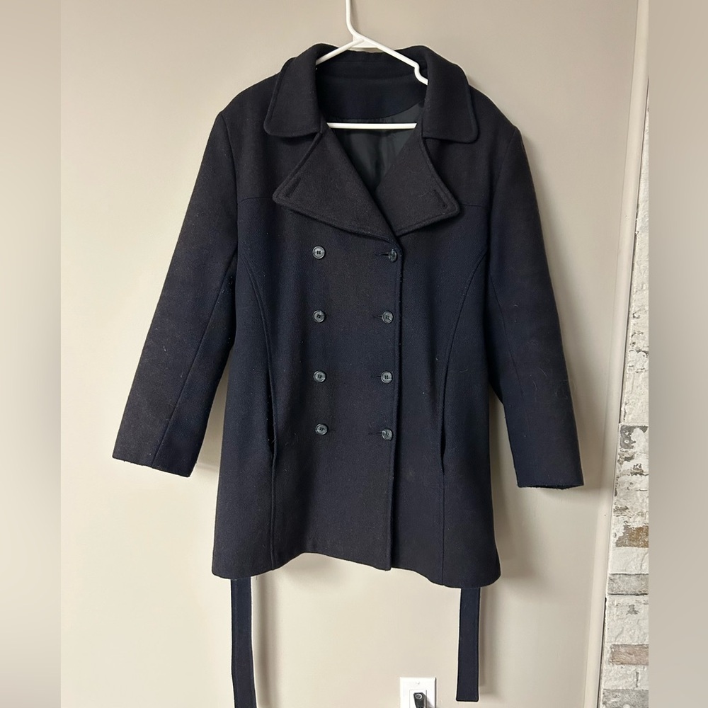 Les Modes Ellabee Women’s Dark Blue Coat